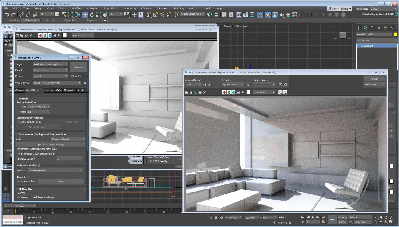 Autodesk 3DS Max brugergrænseflade